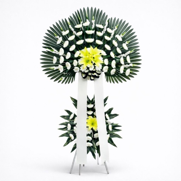 우수영장례식장 근조오브제 2단 근조화환 140,000원 당일배달